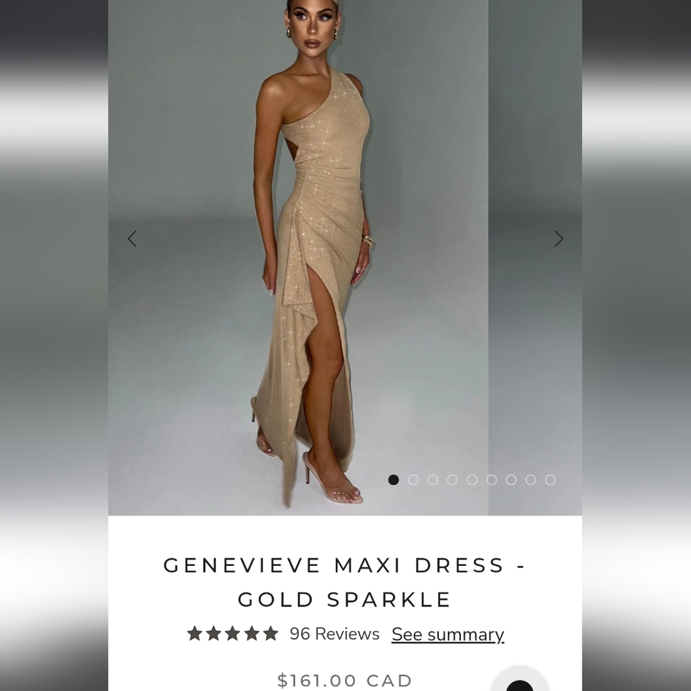 Babyboo gold shimmer dress